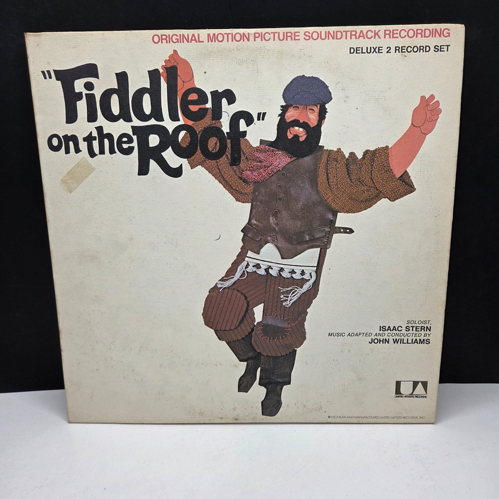 Fiddler on the Roof Soundtrack Vinyl 2 LP Set John Williams Isaac Stern Vintage